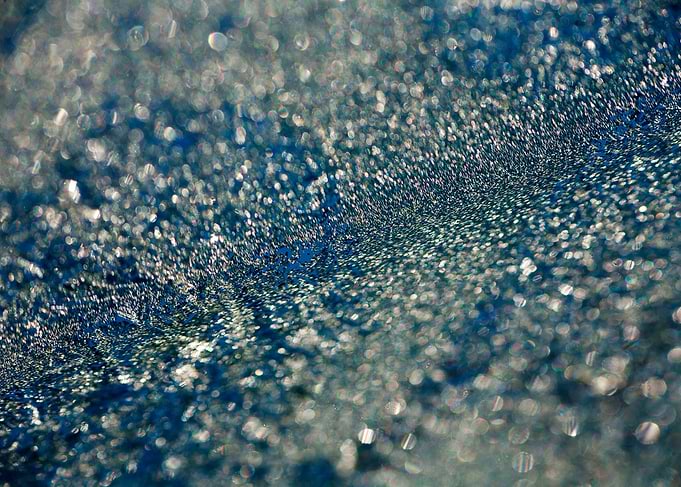 Iced window macro abstract