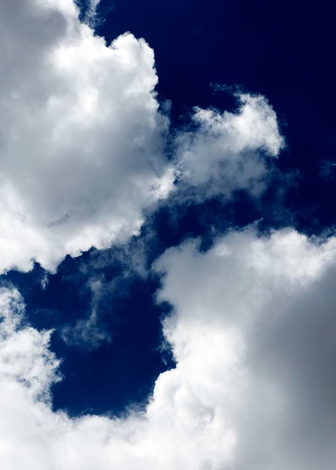 Summer blue skyscape print