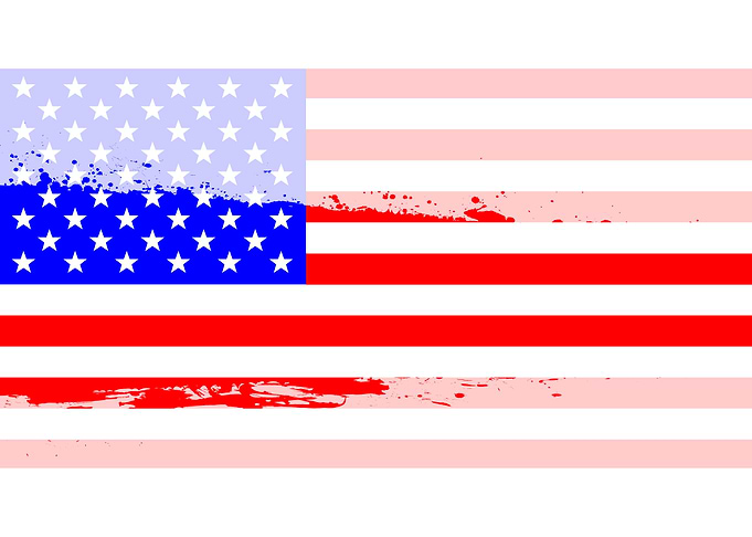 USA Flag Splash