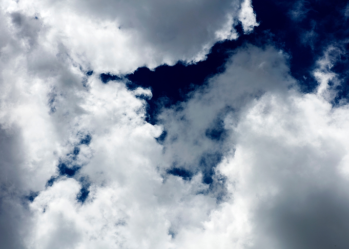 Summer blue skyscape print