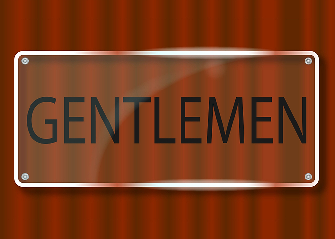 Gentlemen Door Name Plate