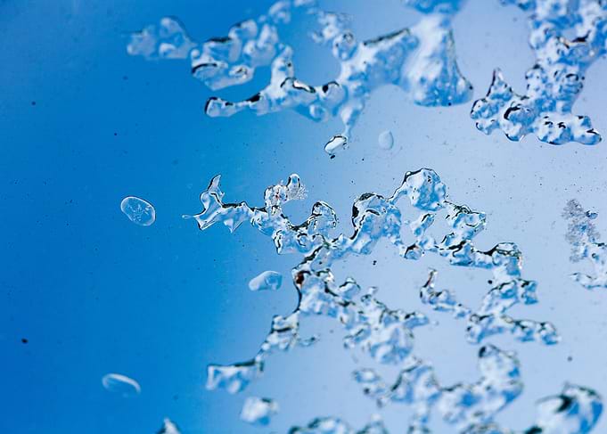 Iced window macro abstract