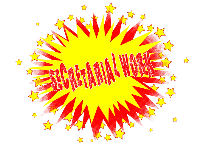 Cartoon Yellow Secretarial