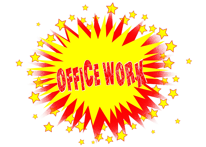 Cartoon Office Work Splash