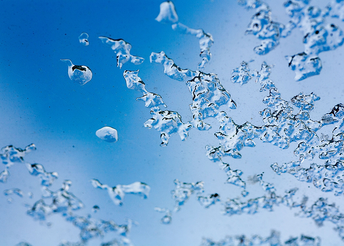 Iced window macro abstract
