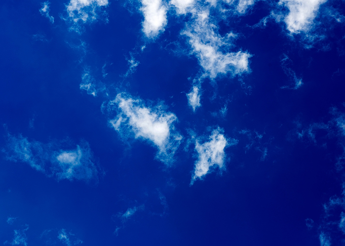 Summer blue skyscape print