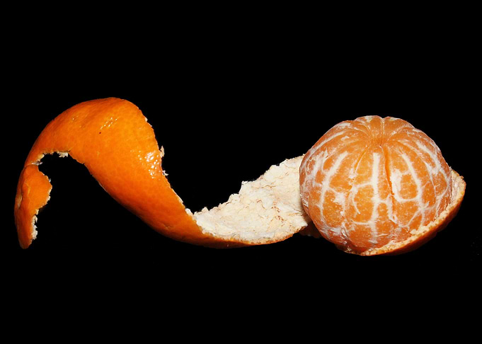 Peeled clementine