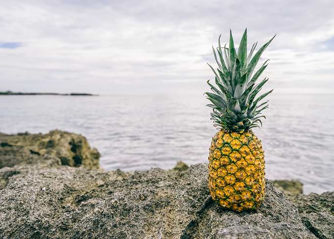 Pineapple on the beach