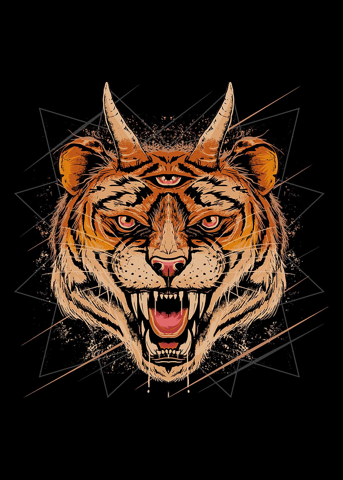 Inspirational tiger plate