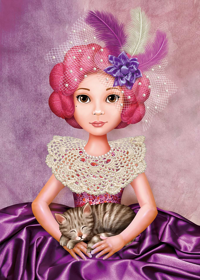Doll with a cat