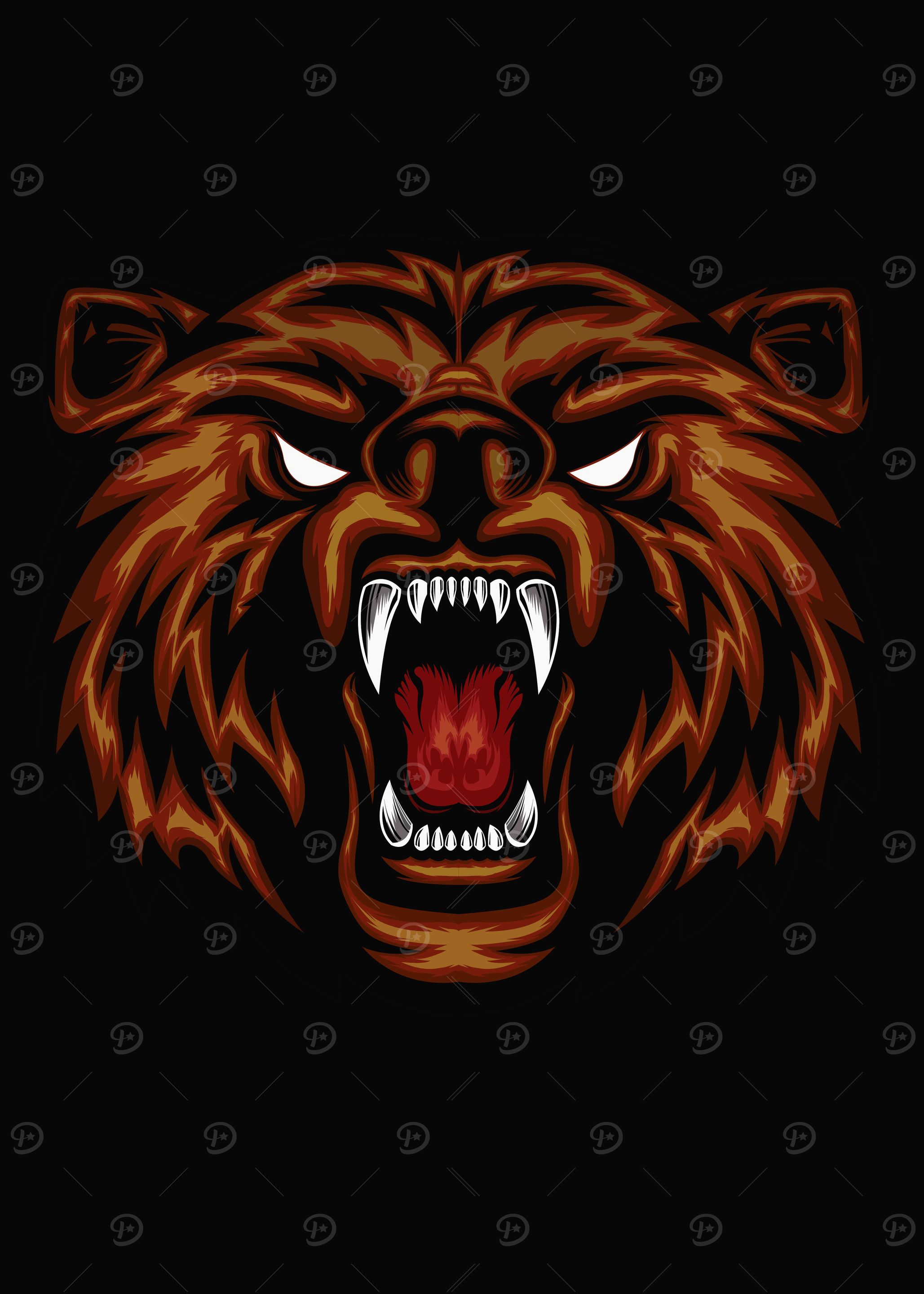 The Bear with angry face