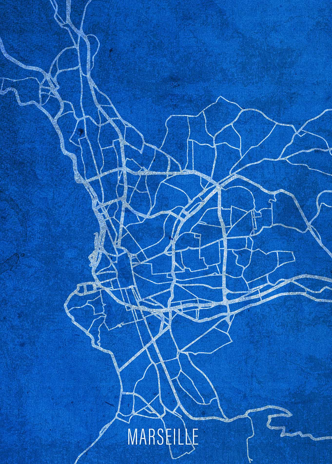 Marseille France City Map