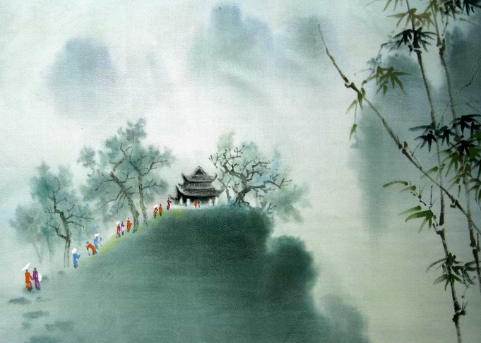Vietnamese silk paintings