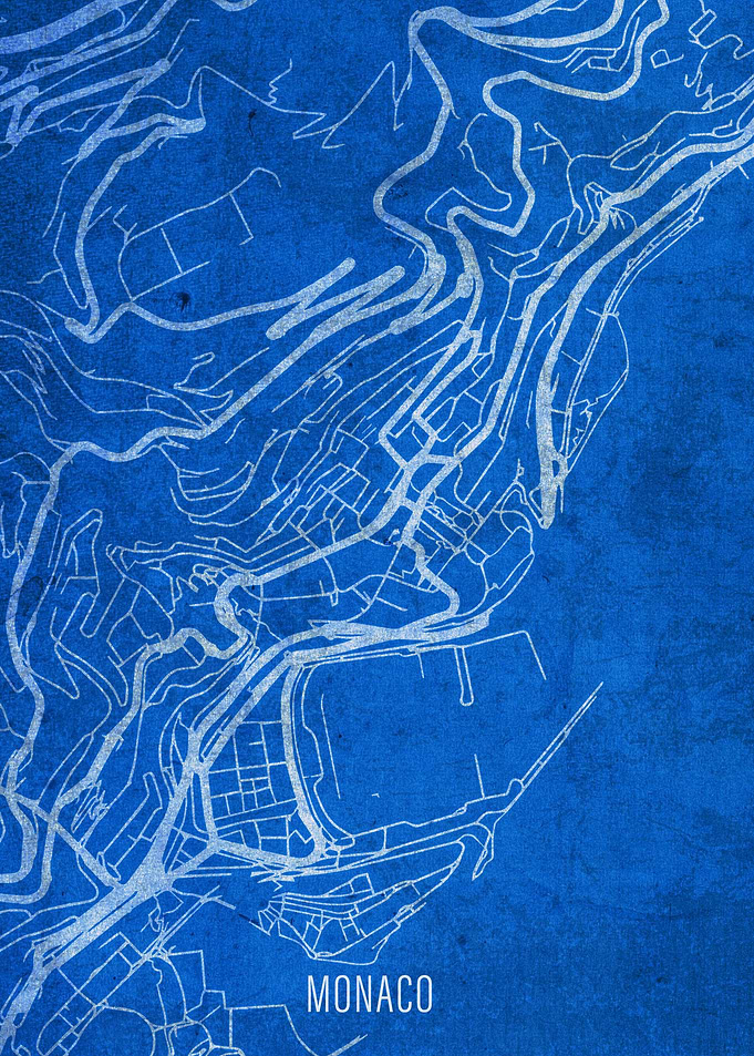 Monaco City Street Map