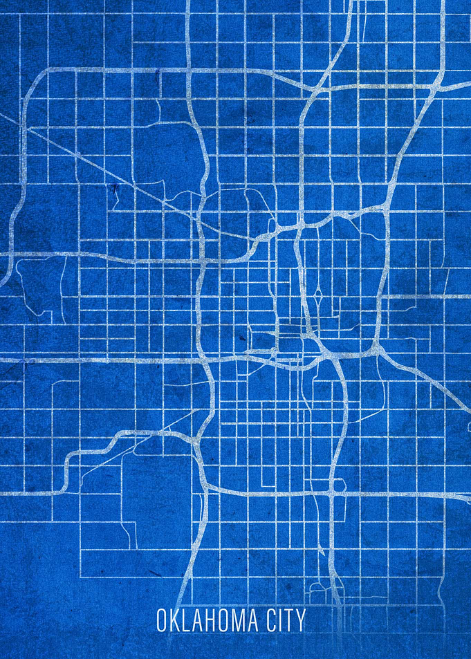 Oklahoma City Street Map