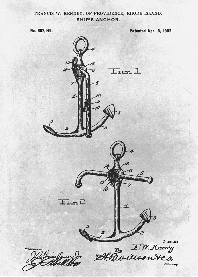 No016 1902 Ships anchor