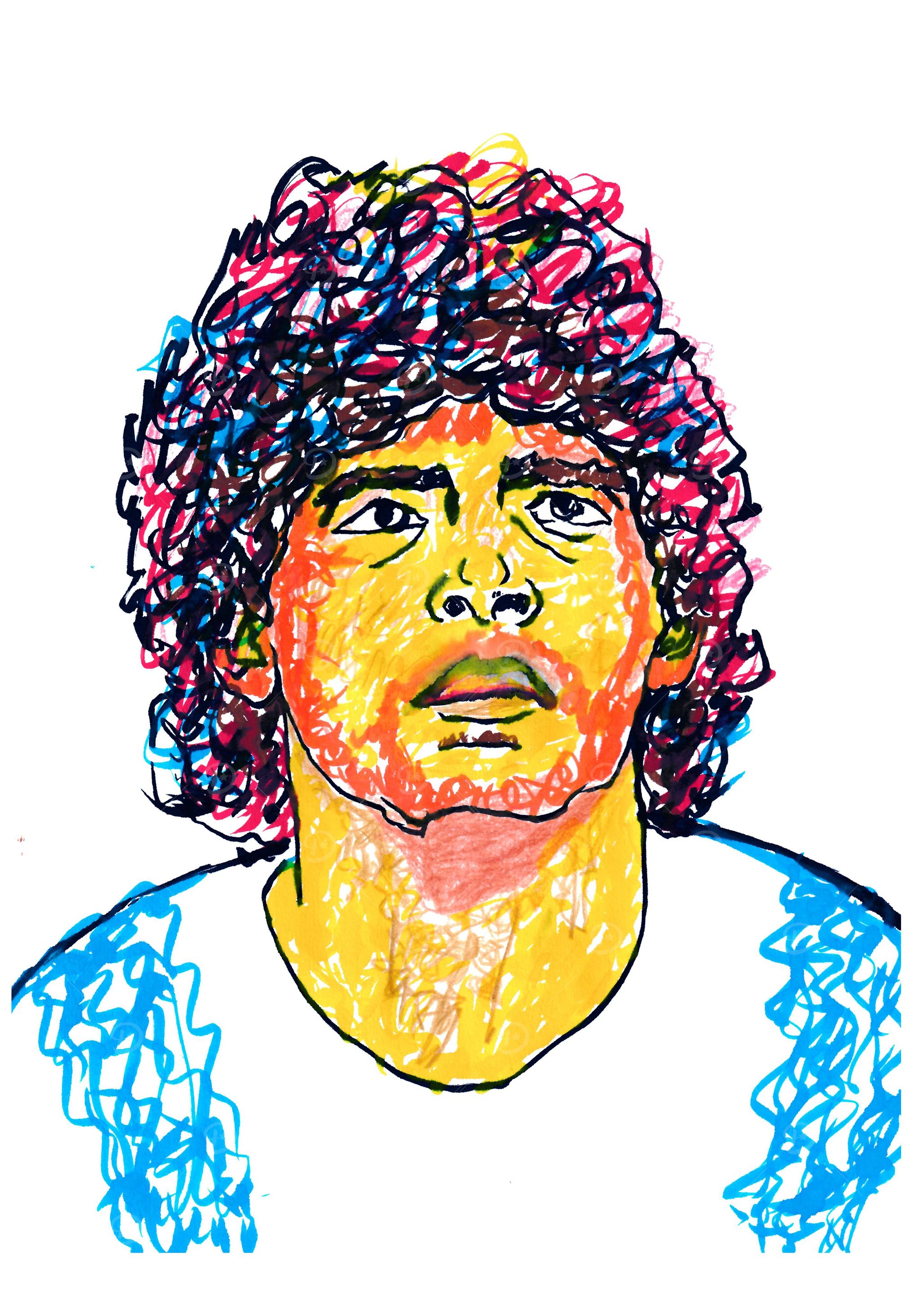 diego maradona painting