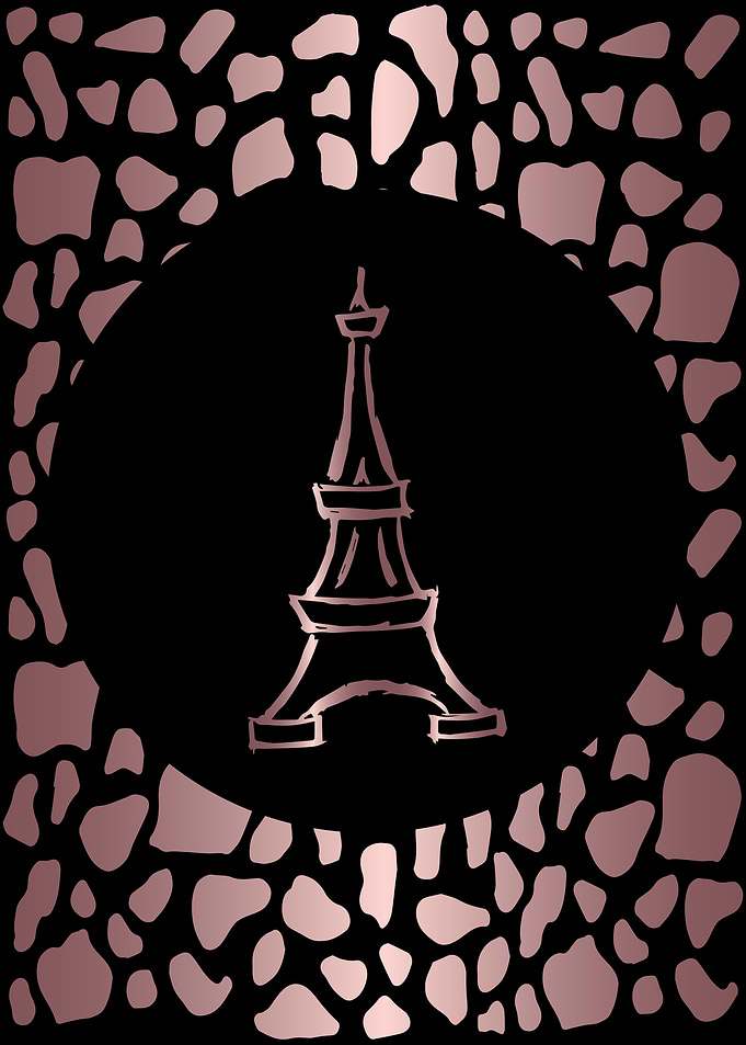 Rose Gold Eiffel Tower 3
