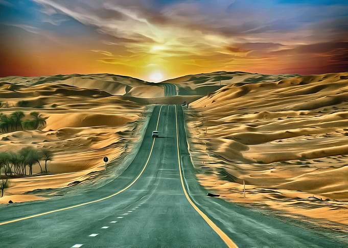 On a Lone Desert Highway