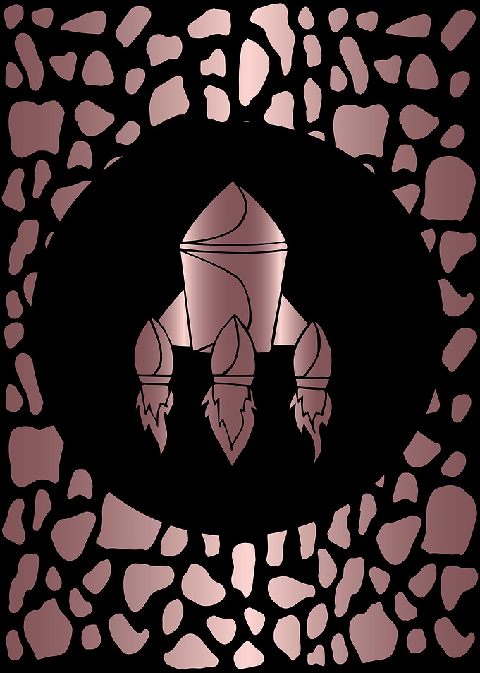 Rose Gold Rocket Ship 3