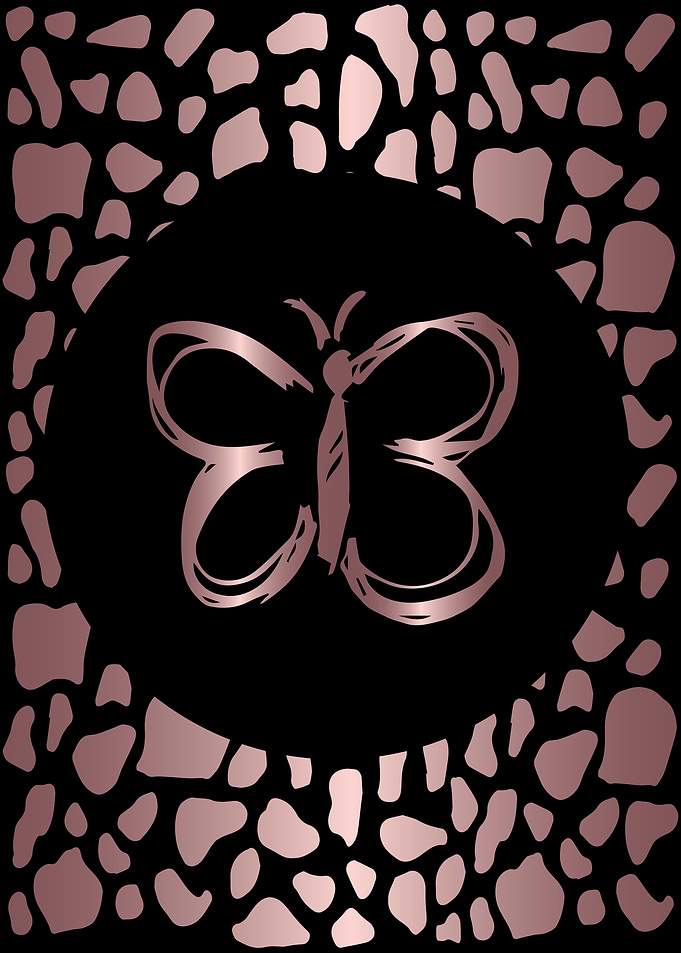 Rose Gold Butterfly 2