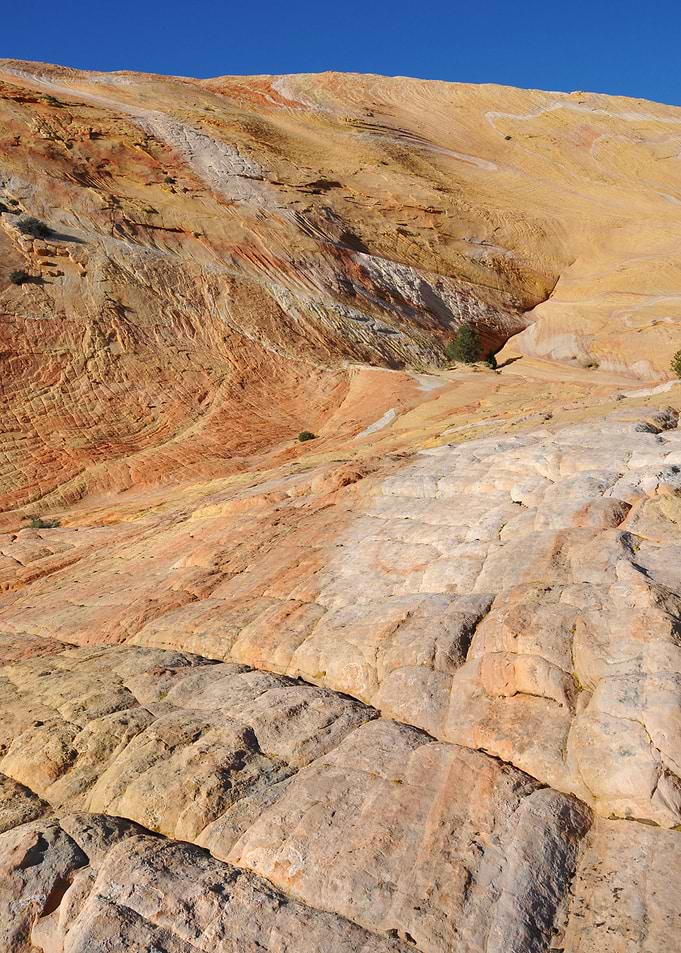 hiking yellow rock