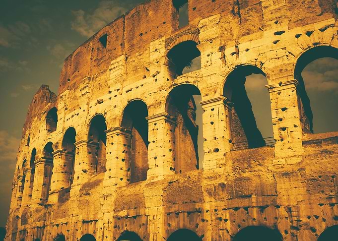 Vintage style colosseum