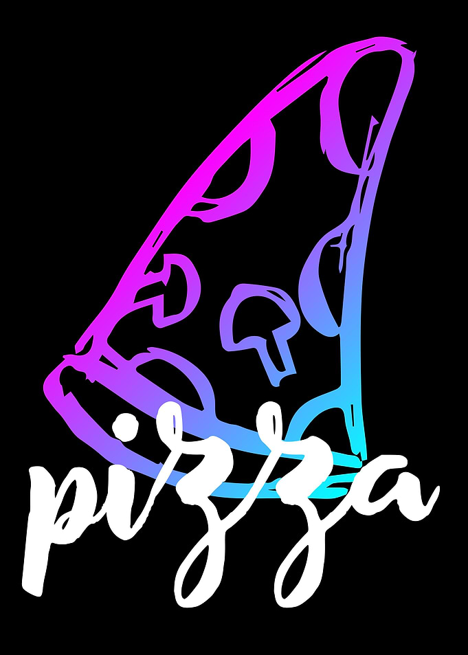 Neon Pizza Food 8