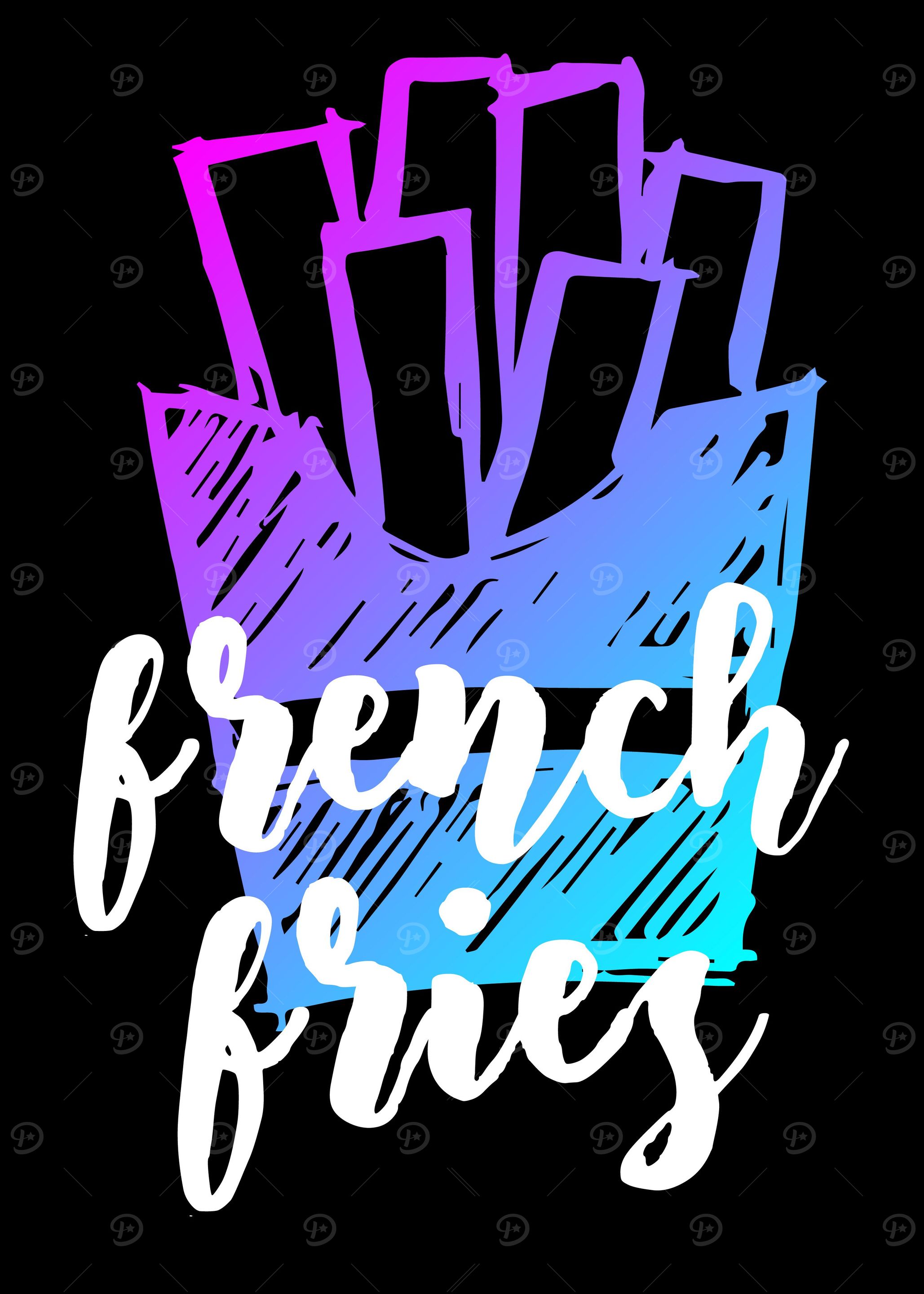 Neon Fries Food 12