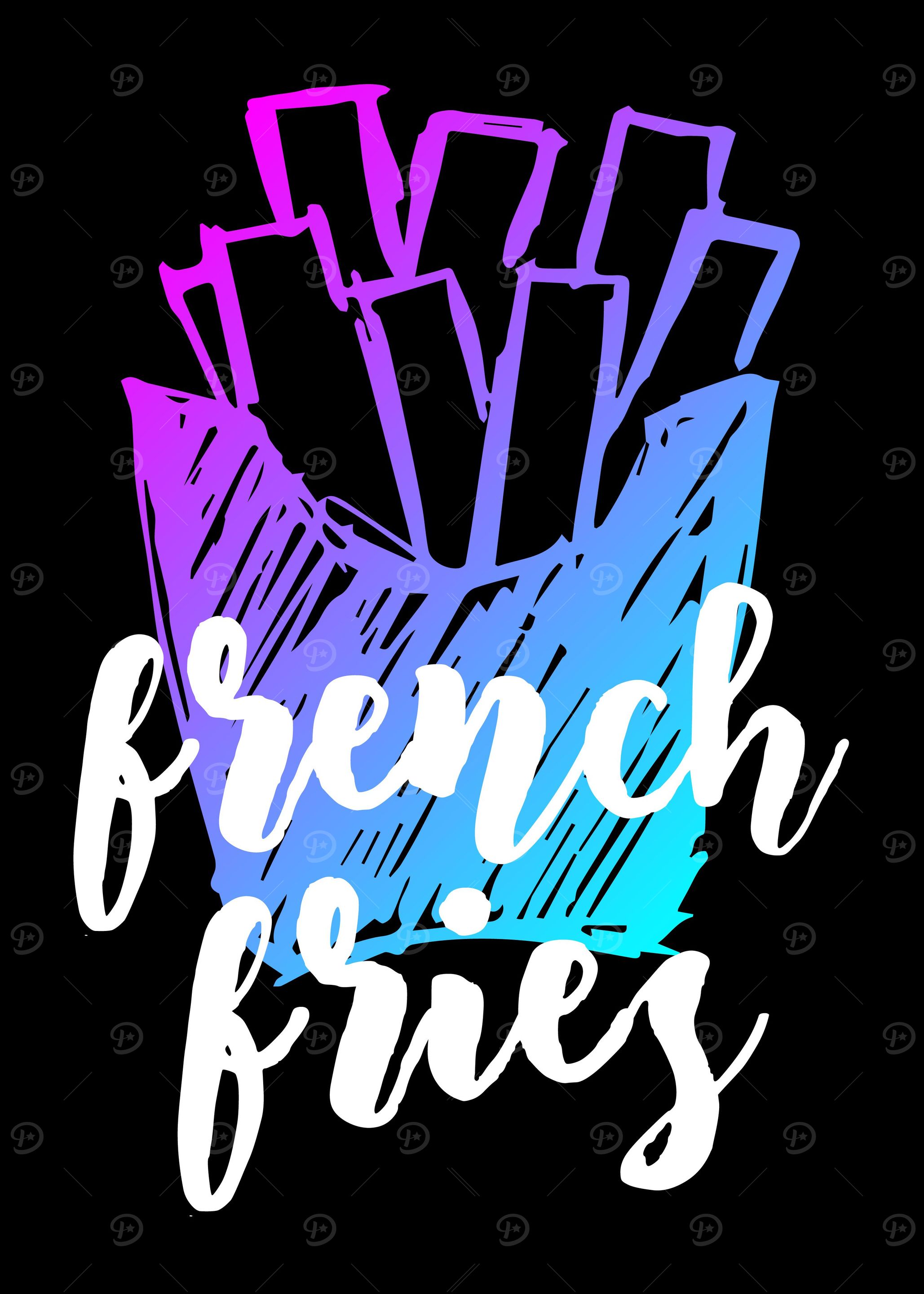 Neon Fries Food 6