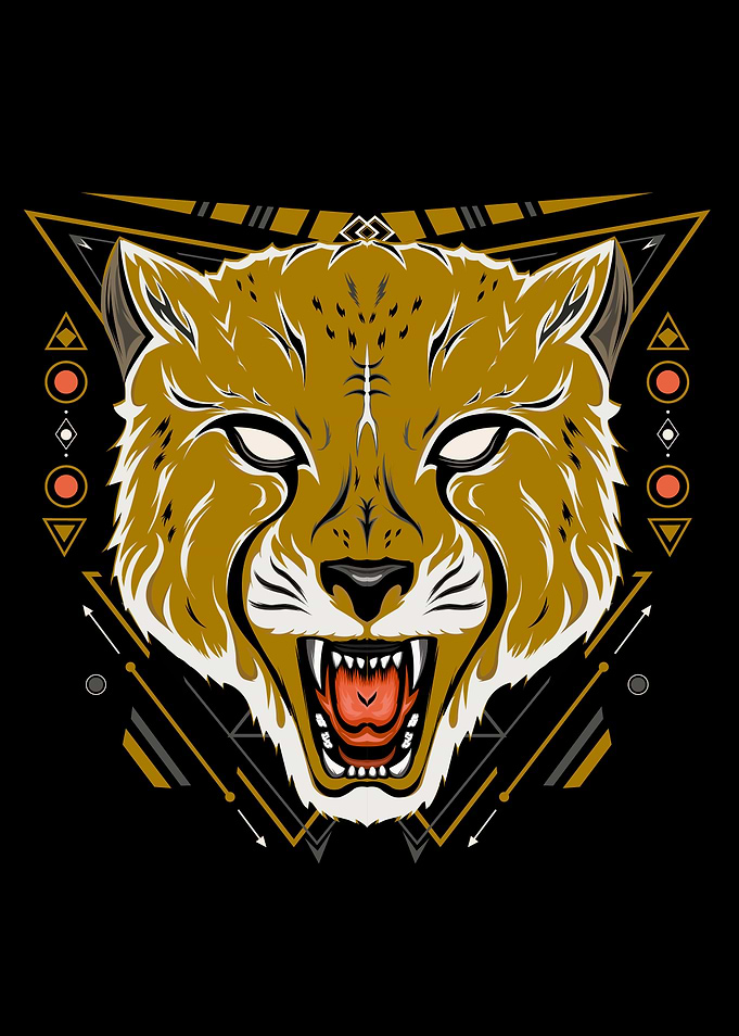 cheetah face illustration