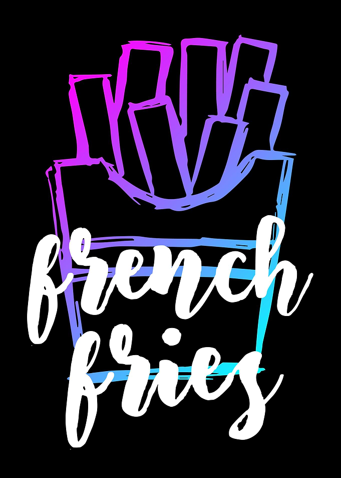 Neon Fries Food 1