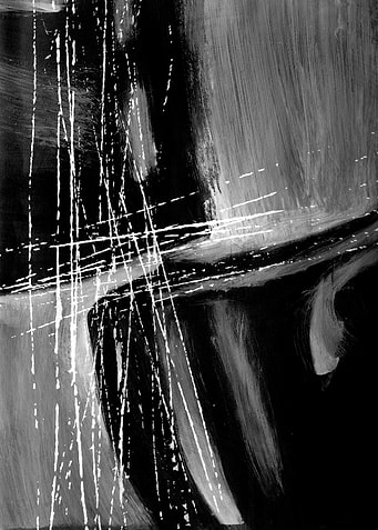 black white
