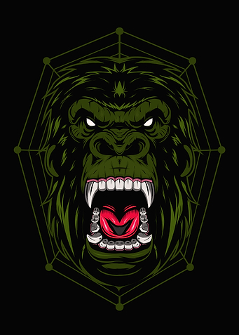 gorilla head illustration