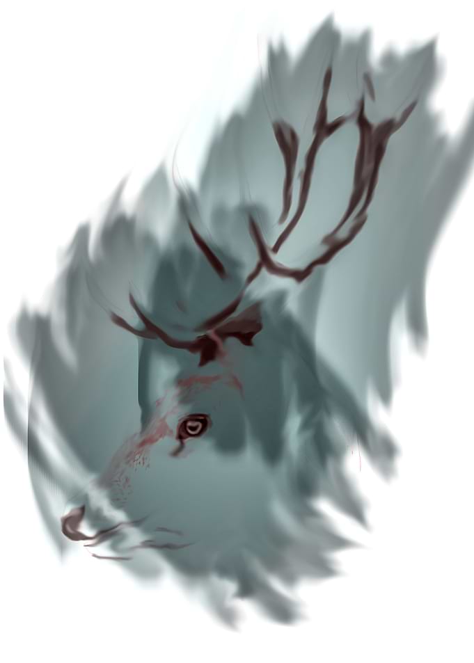 Deer in mist