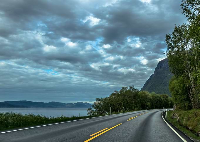 Road Lake Landscape