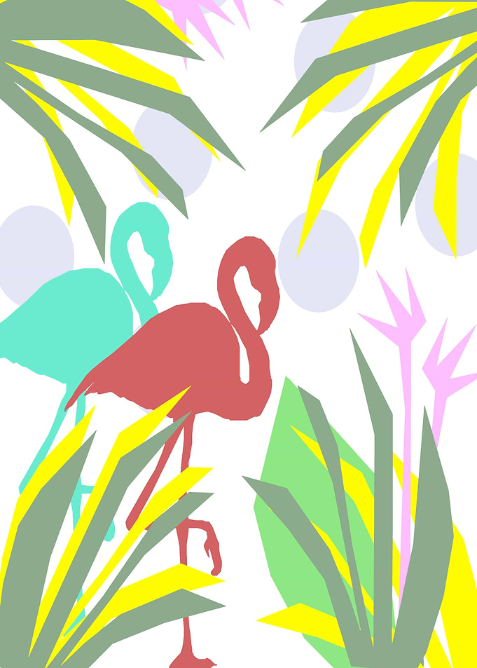 Flamingo jungle