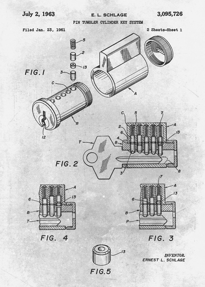 No110 Cylinder key system