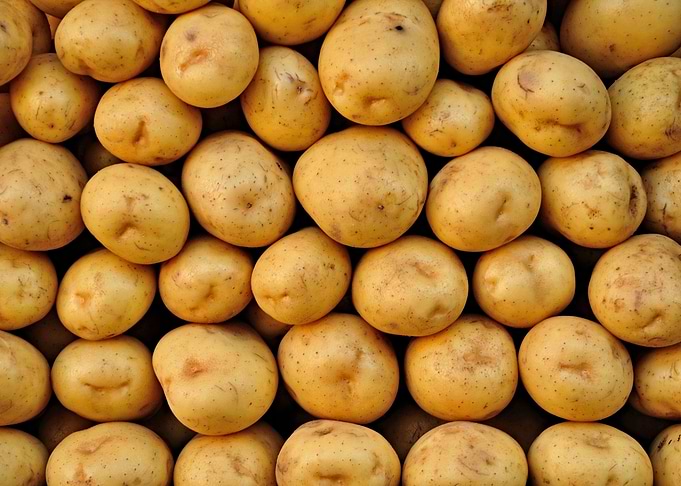 Stacked potatoes