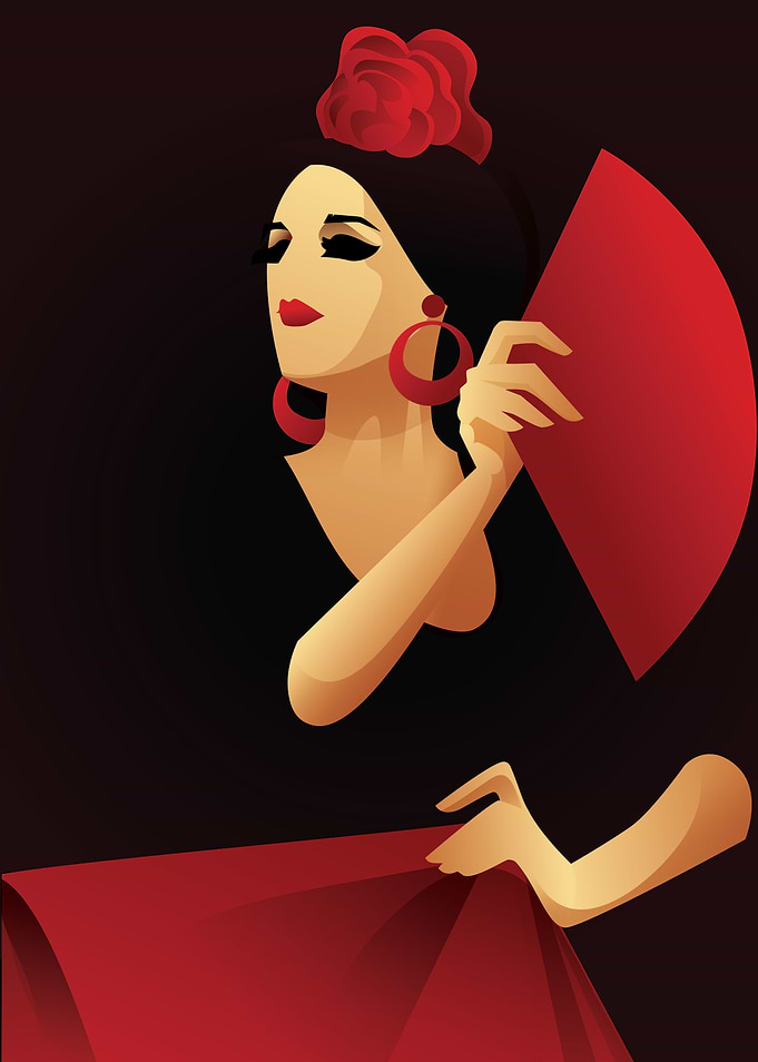 Flamenco with fan
