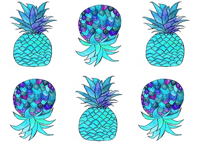 Pineapple blue fantasy