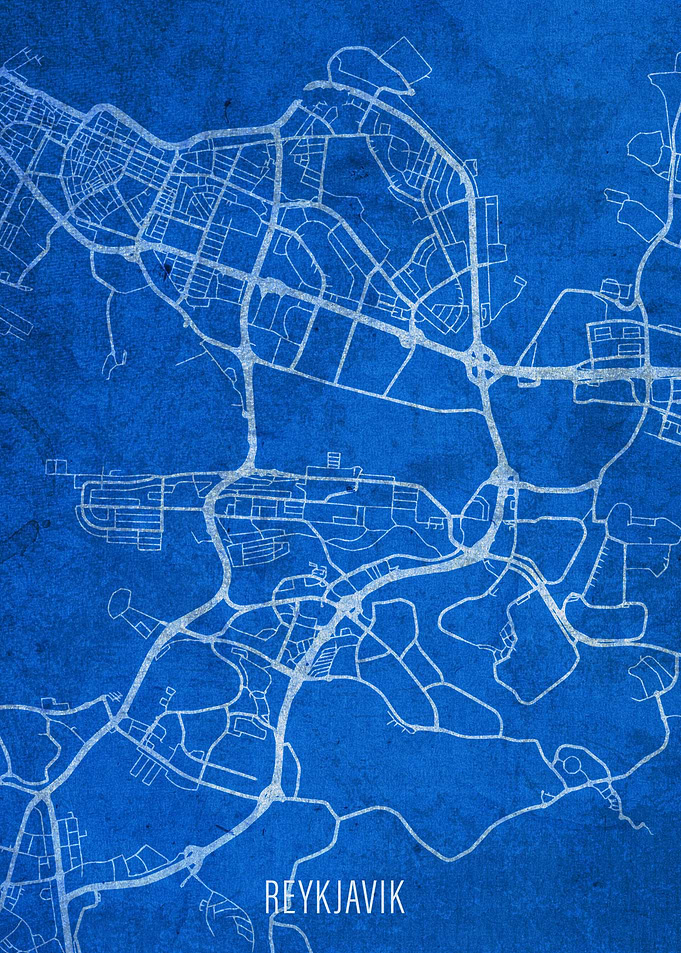 Reykjavik Iceland City Map