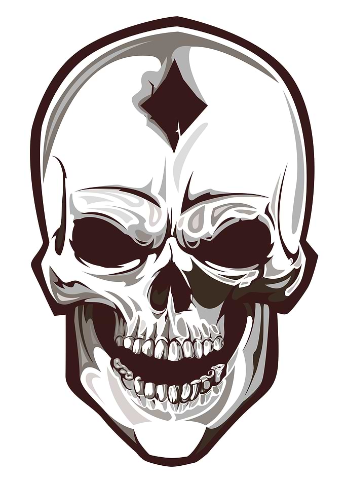 Skull Diamond White