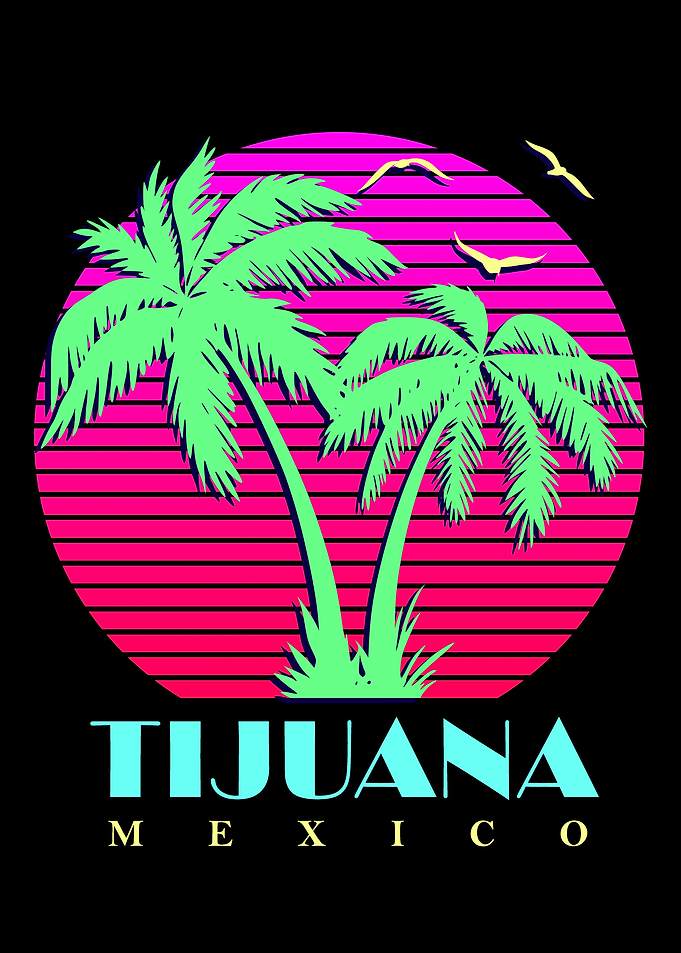 Tijuana Mexico Pink Sunset