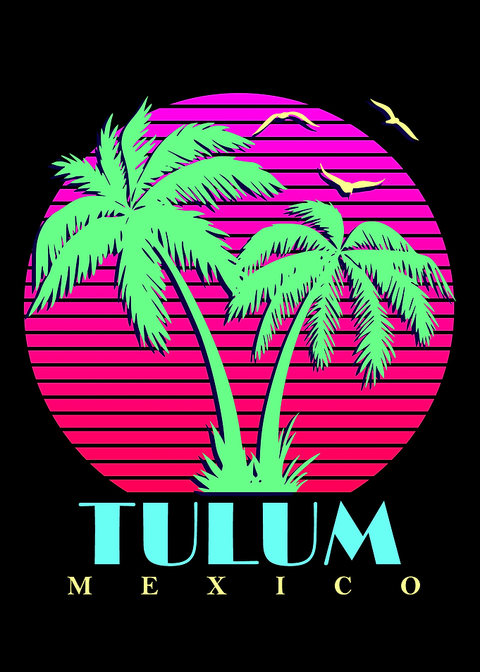 Tulum Mexico Pink Sunset