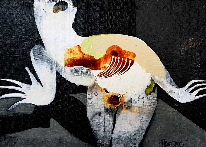 Dark room painting acrylic