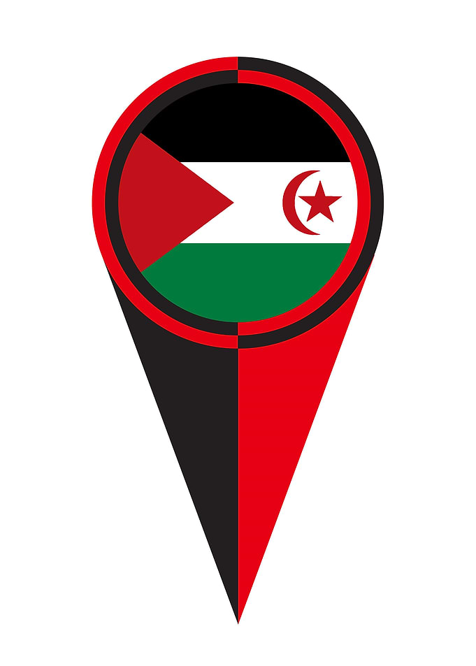 Western Sahara Map Flag