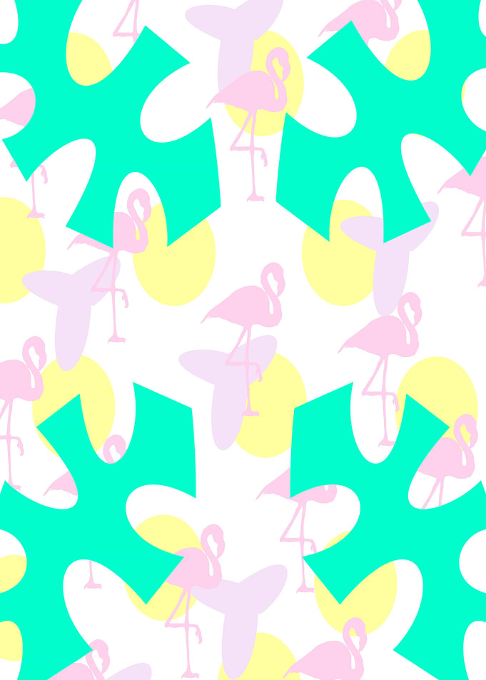 Flamingo vibrant pattern