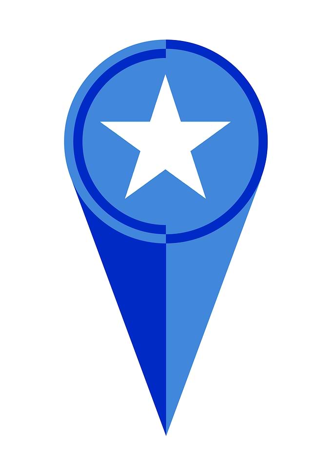 Somalia Map Pointer Flag