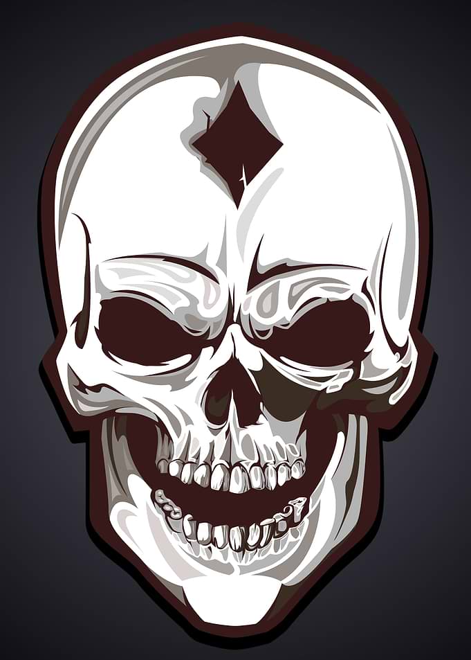 Skull Diamond Gray